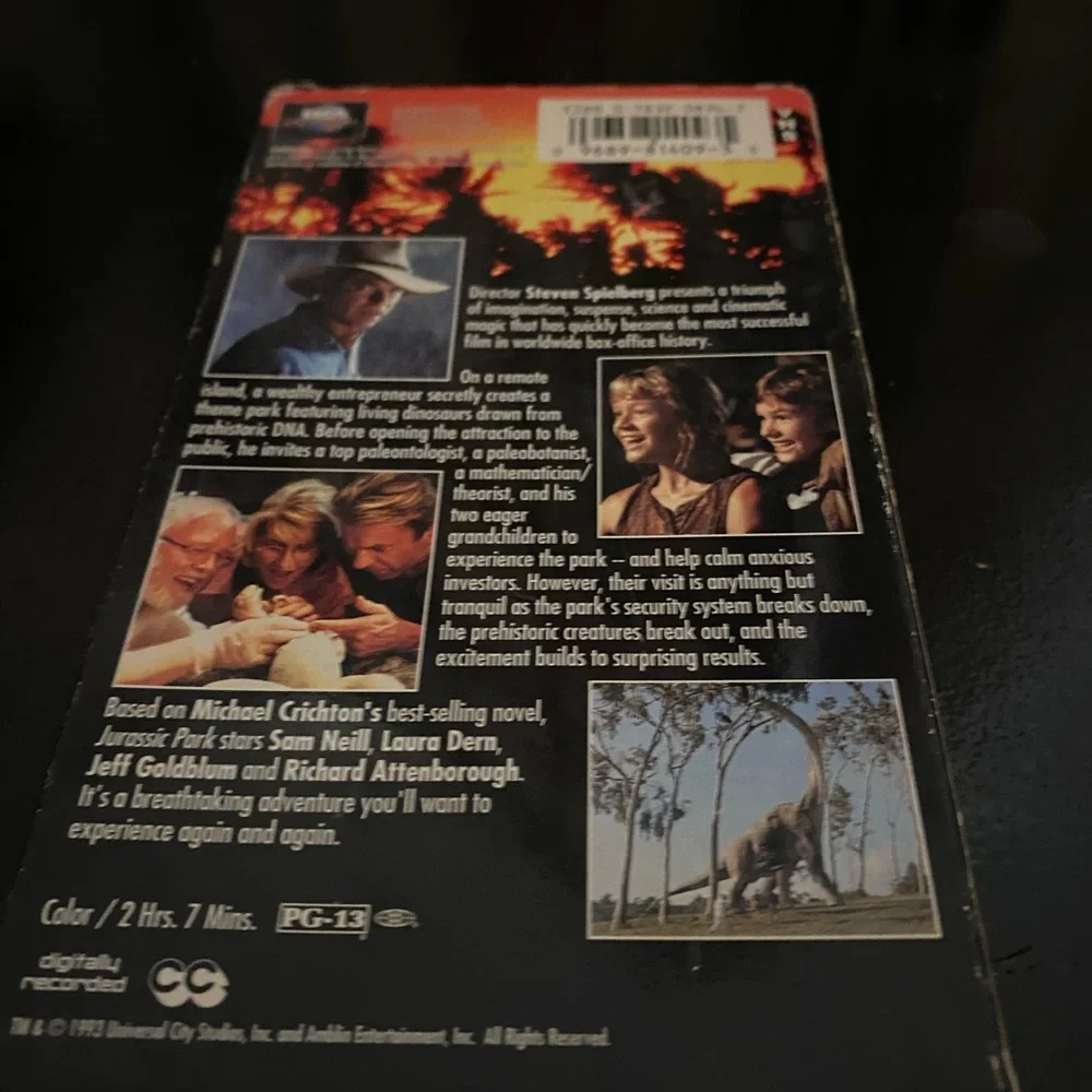 Jurassic Park vhs movie -